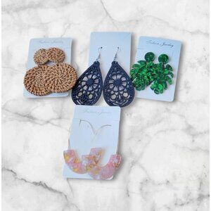 Set Of 4 Unique Earring Designs: (SKU #0170)